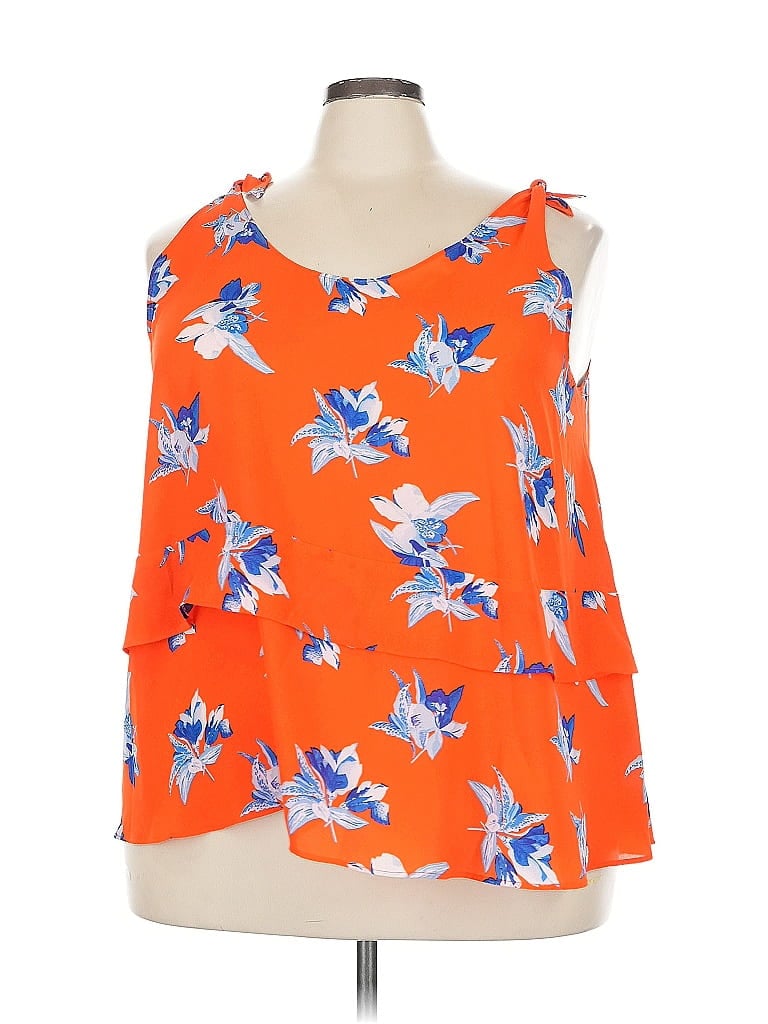 AVA & VIV Pre-owned Sleeveless Blouse In Orange