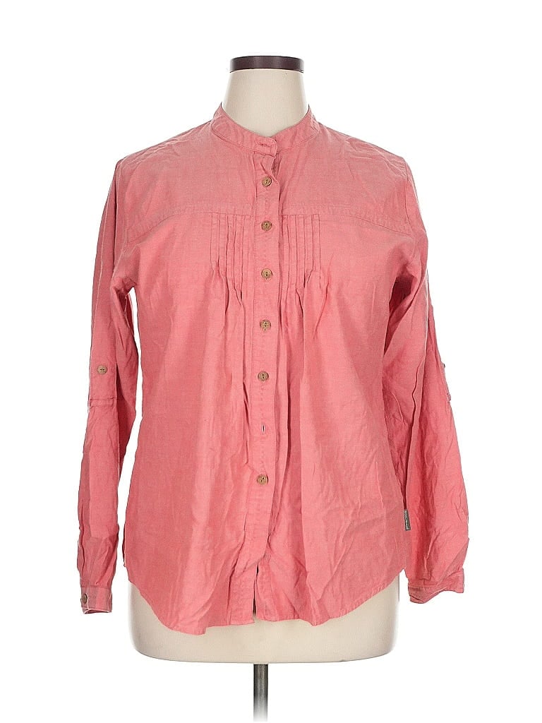 Pre-owned Woolrich Long Sleeve Button Down Shirt In Pink