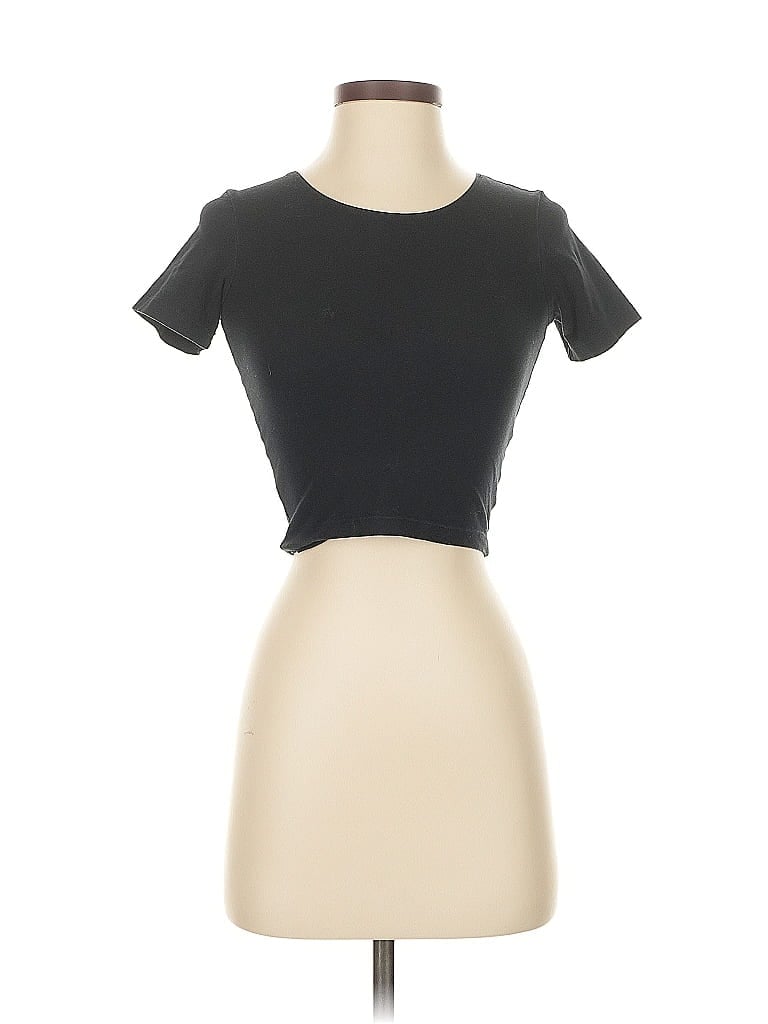 Pre-owned American Apparel Short Sleeve T-shirt In Black