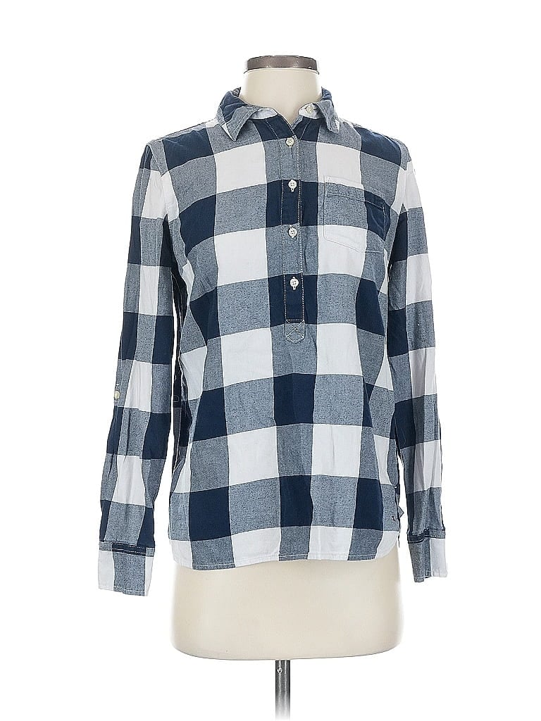 Pre-owned Tommy Hilfiger Long Sleeve Polo Shirt In Blue