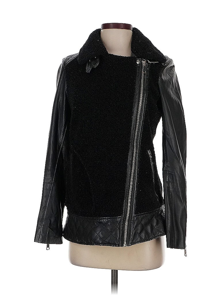 Pre-owned Slate & Willow Leather Jacket In Black