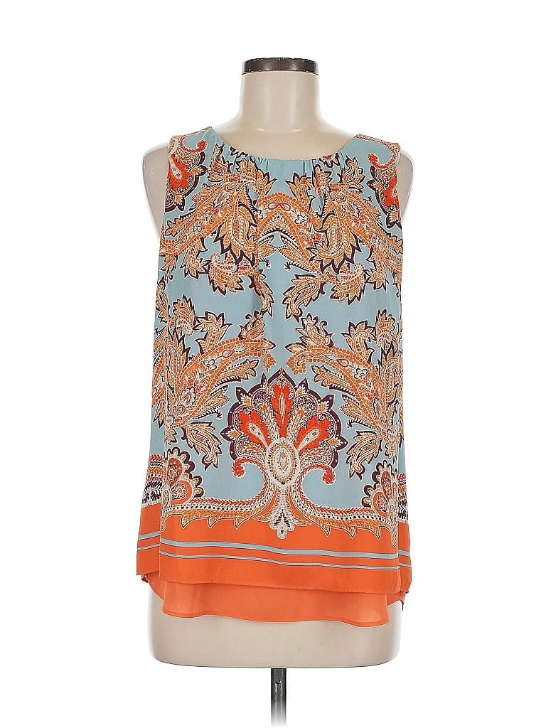 Pre-owned Rose + Olive Sleeveless Blouse In Orange