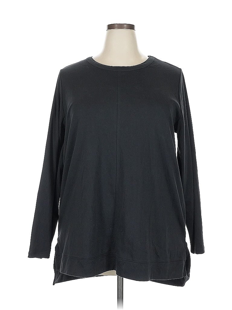 Click to view more detailed imagery on our partner's website Pre-owned Lands' End 3/4 Sleeve T-shirt In Black