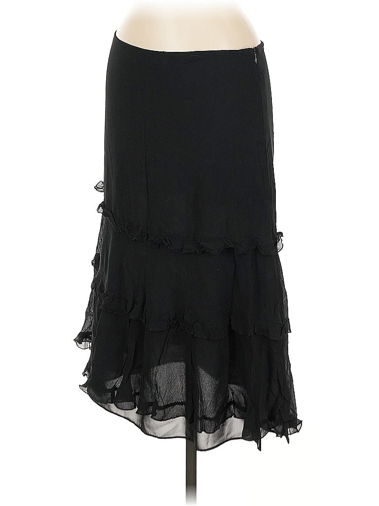 Pre-owned Express Silk Skirt In Black