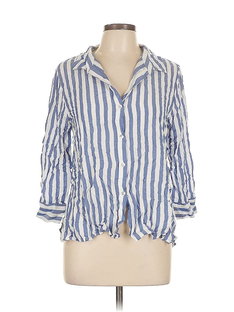 Pre-owned See And Be Seen 3/4 Sleeve T-shirt In Blue