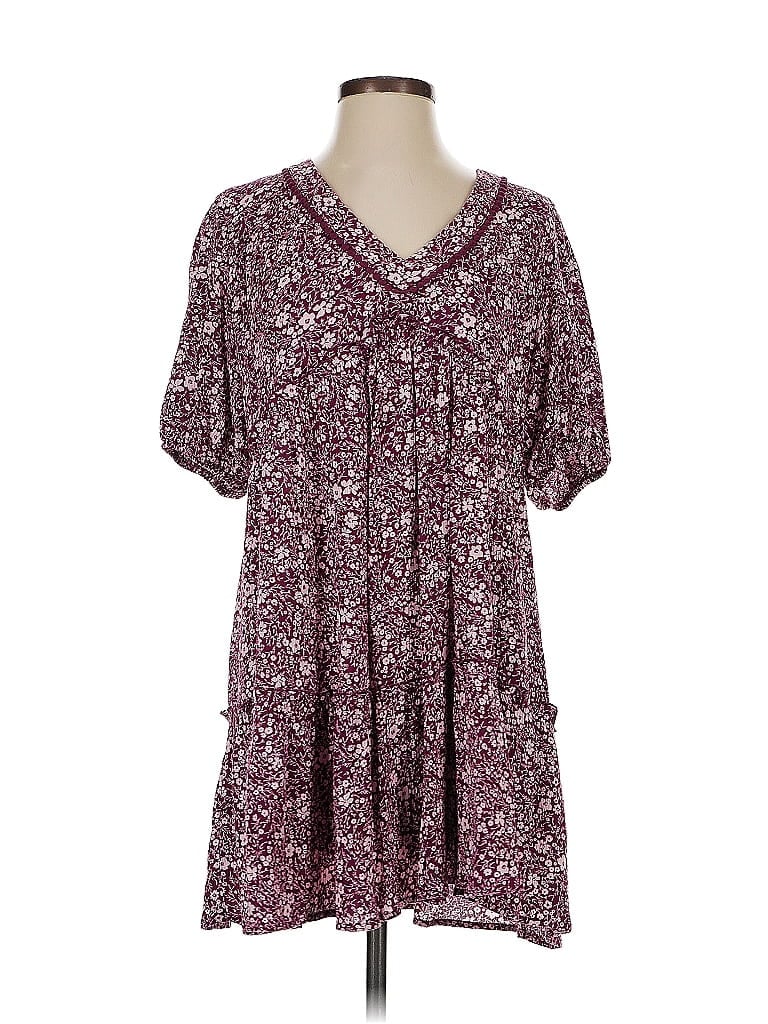 Pre-owned Knox Rose Casual Dress In Burgundy