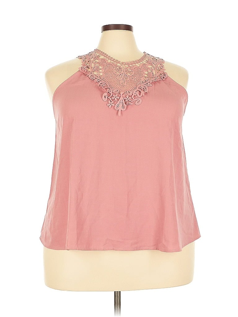 Pre-owned Shein Curve Sleeveless Blouse In Pink
