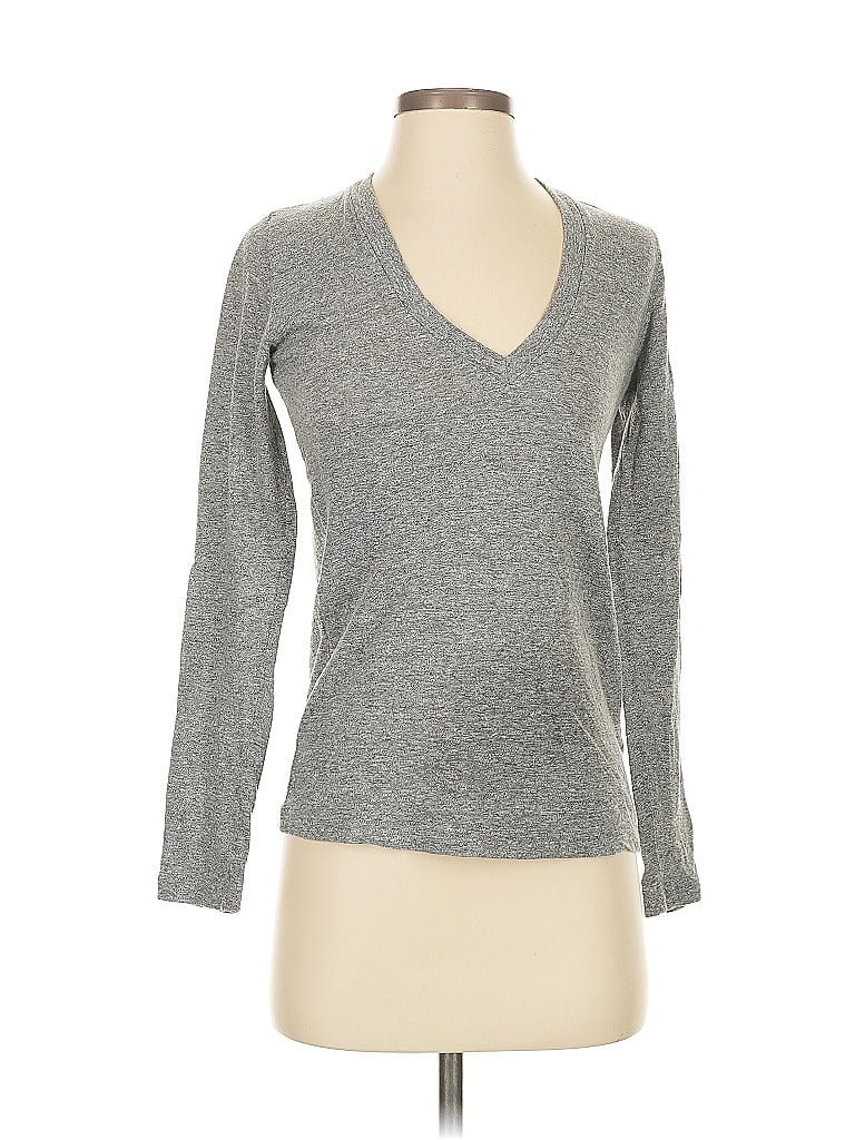 Pre-owned Monrow 3/4 Sleeve T-shirt In Gray