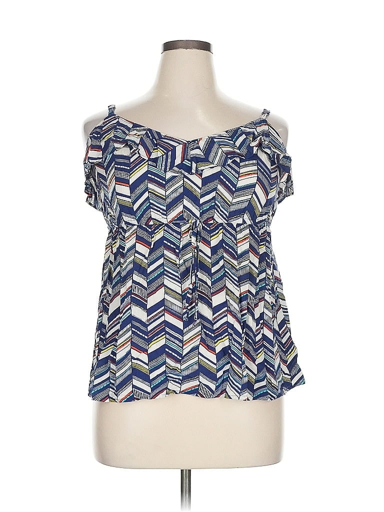 Pre-owned Torrid Sleeveless Blouse In Blue