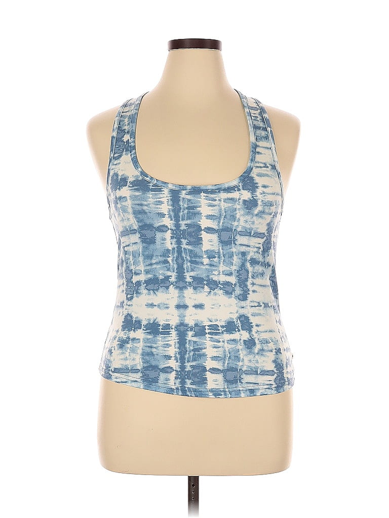 Pre-owned Lucky Brand Tank Top Blue Halter Neckline Tops