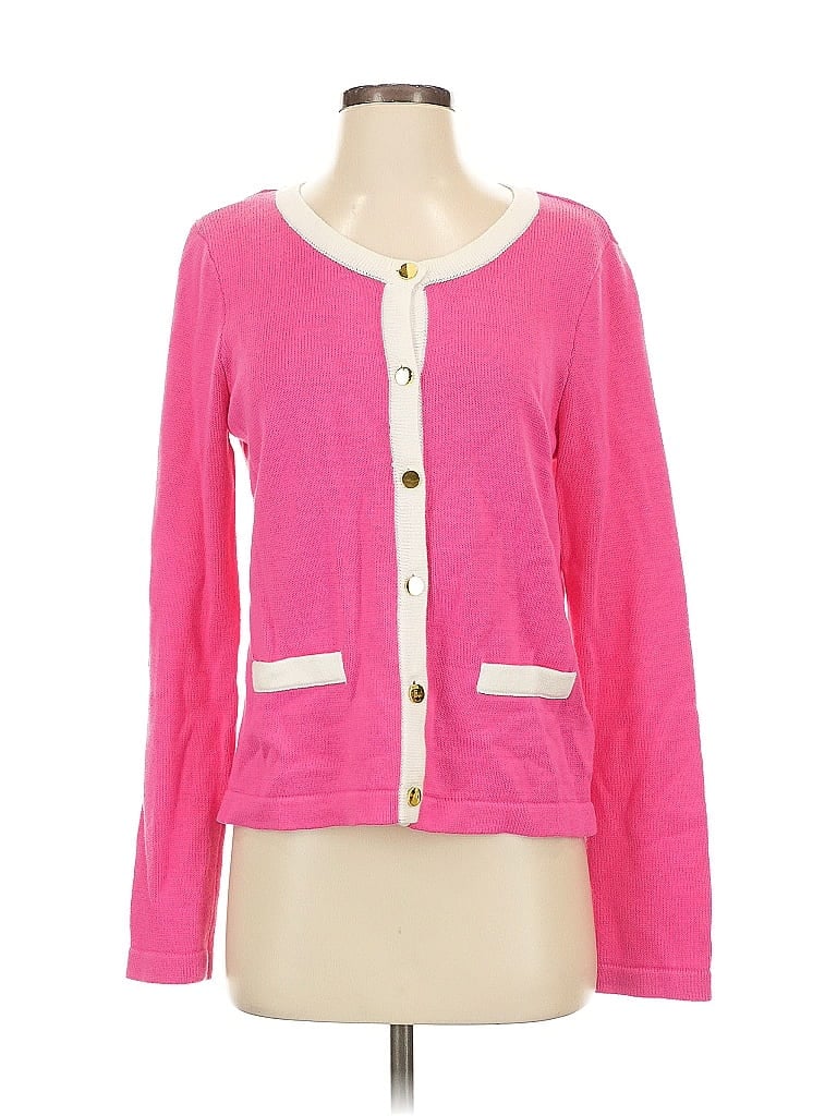 Pre-owned H&m Cardigan Sweater In Pink