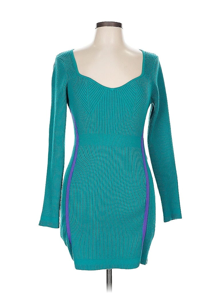 HERVE BY HERVE LEGER Pre-owned Cocktail Dress In Blue