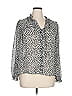 Only 100% Polyester Print Silver 3/4 Sleeve Blouse Size XL - photo 1