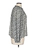 Only 100% Polyester Print Silver 3/4 Sleeve Blouse Size XL - photo 4