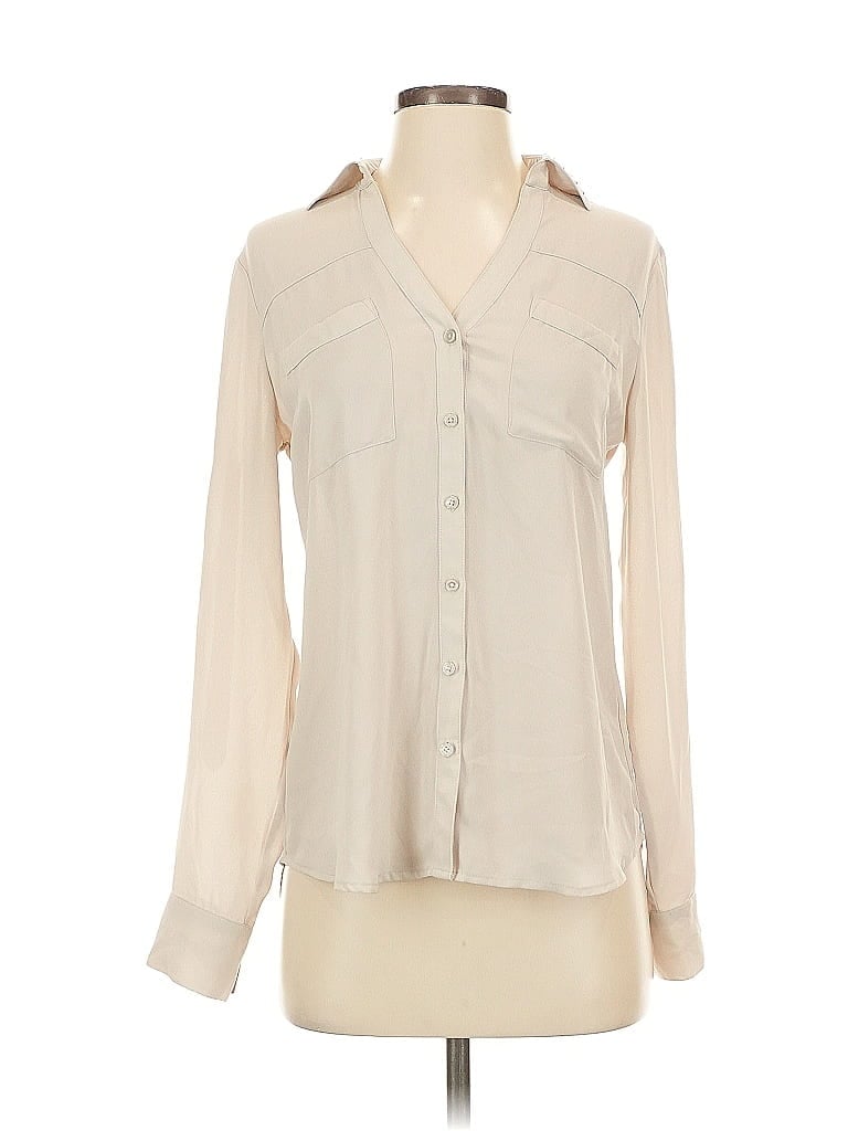 Pre-owned Express Long Sleeve Blouse In Brown