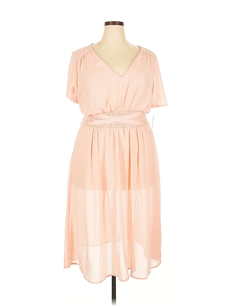 Just Fab Casual Dress In Pink