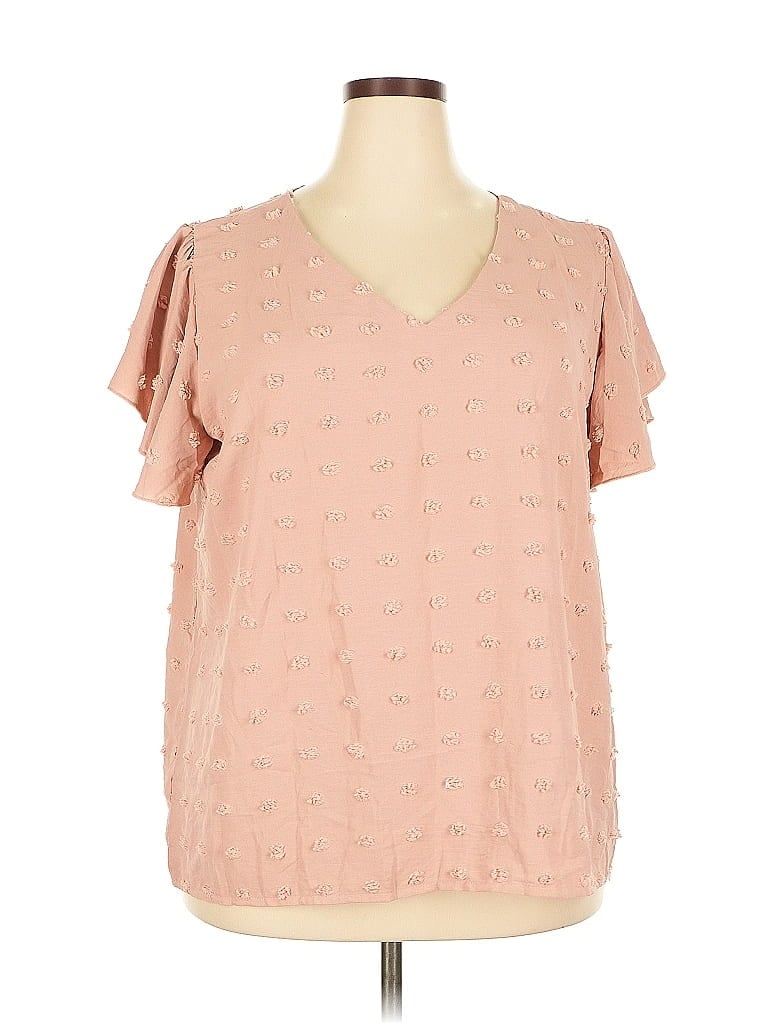Pre-owned In'voland Short Sleeve Blouse In Pink