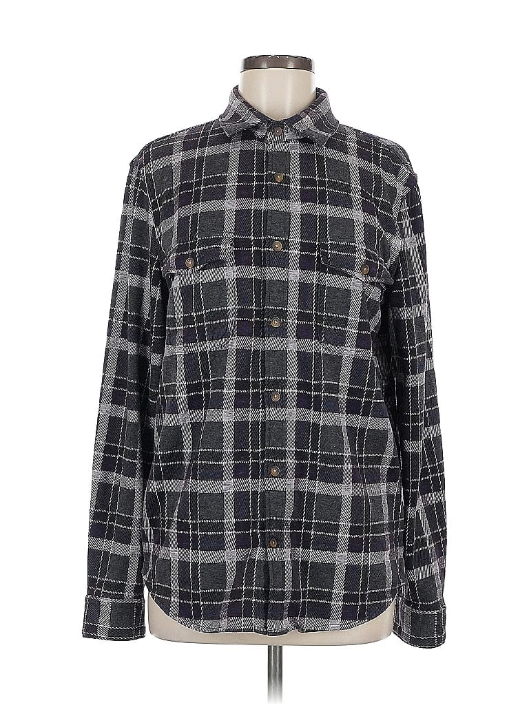 Pre-owned Express Long Sleeve Blouse In Gray