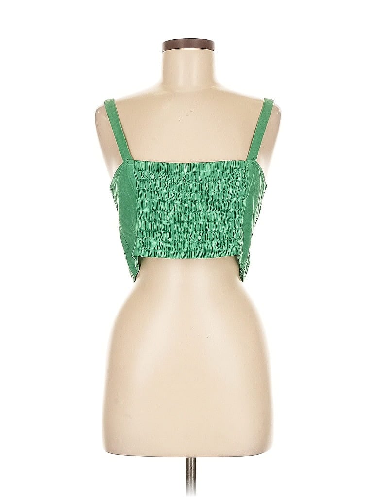Pre-owned Universal Thread Sleeveless Top Green Square Neckline Tops