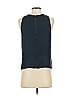 Milly Black Blue Sleeveless Silk Top Size 4 - photo 2