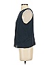 Milly Black Blue Sleeveless Silk Top Size 4 - photo 5