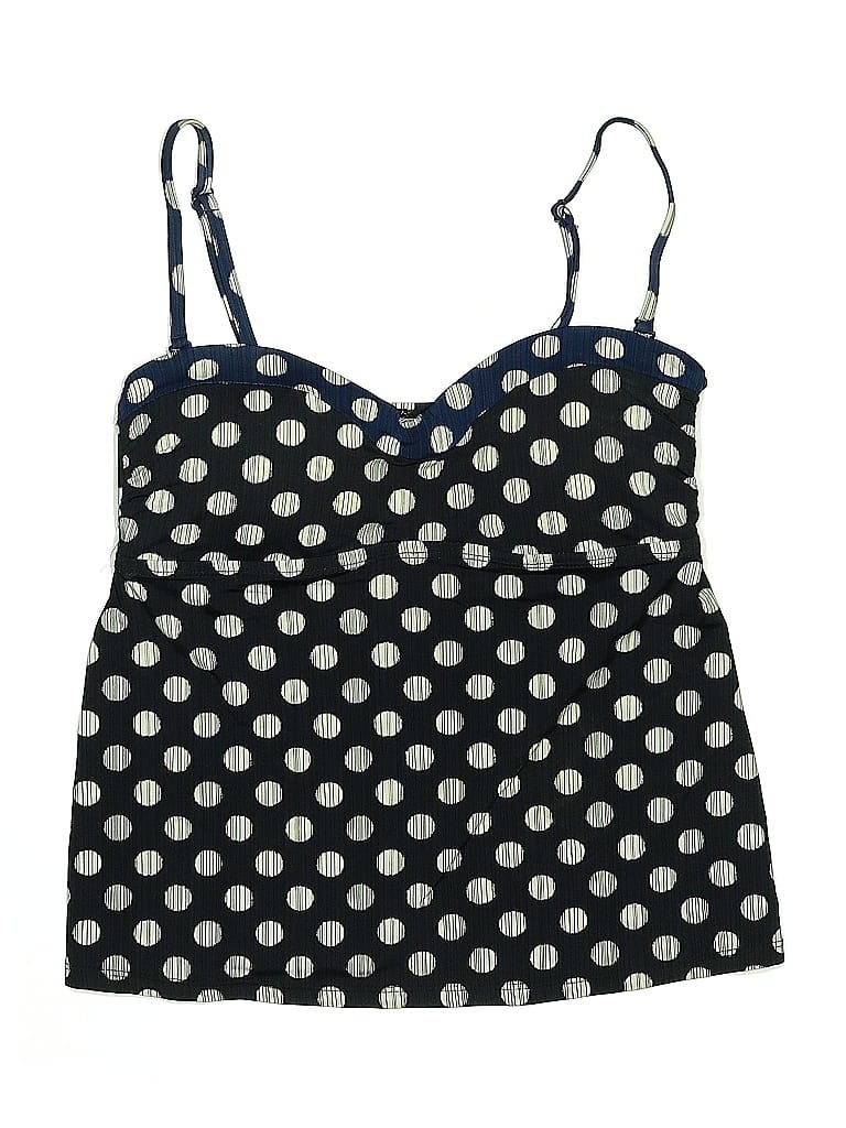 Pre-owned Cole Of California Swimsuit Top Black Polka Dots Pattern Swimwear