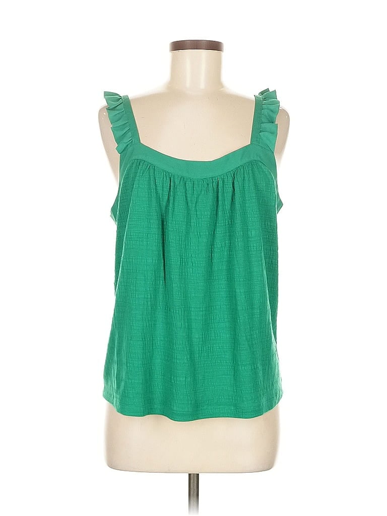 Pre-owned Banana Republic Factory Store Sleeveless Blouse In Green