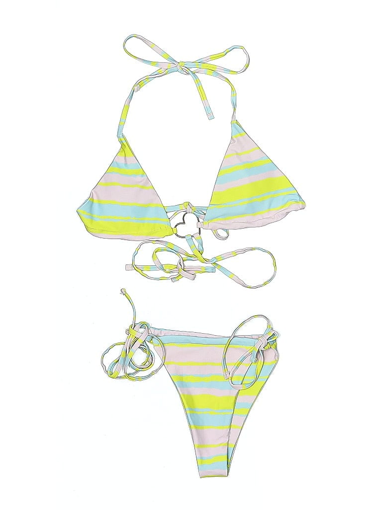 Pre-owned Unbranded Two Piece Swimsuit In Yellow