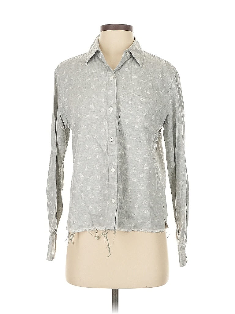 Click to view more detailed imagery on our partner's website Pre-owned Current Elliott Long Sleeve Button Down Shirt In Gray