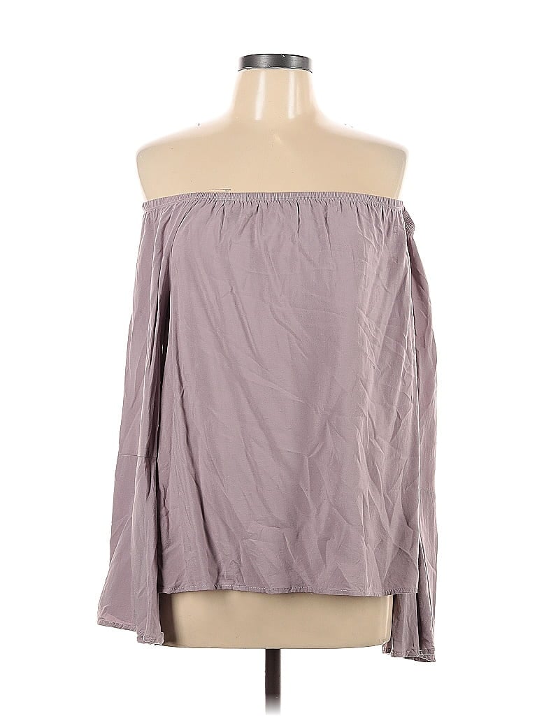 Pre-owned Miss Chievous 3/4 Sleeve Blouse In Gray