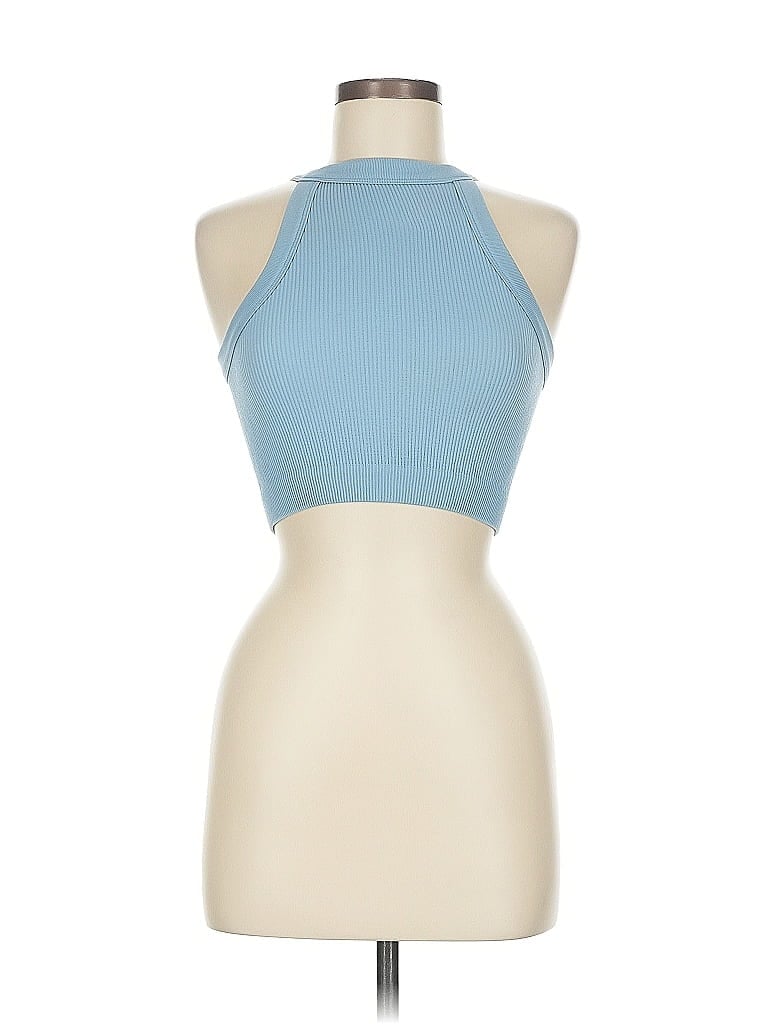 Pre-owned Cotton On Tank Top Blue Halter Neckline Tops