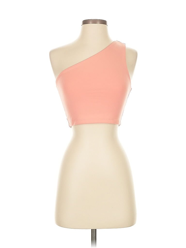 Pre-owned Susana Monaco Tube Top Pink One Shoulder Neckline Tops