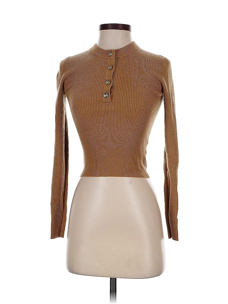 Pre-owned Michael Michael Kors Turtleneck Sweater In Brown
