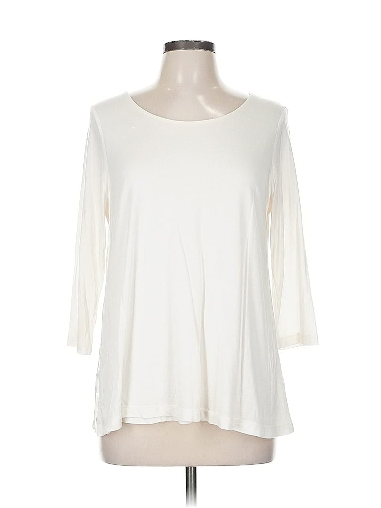 Pre-owned Purejill 3/4 Sleeve T-shirt In White