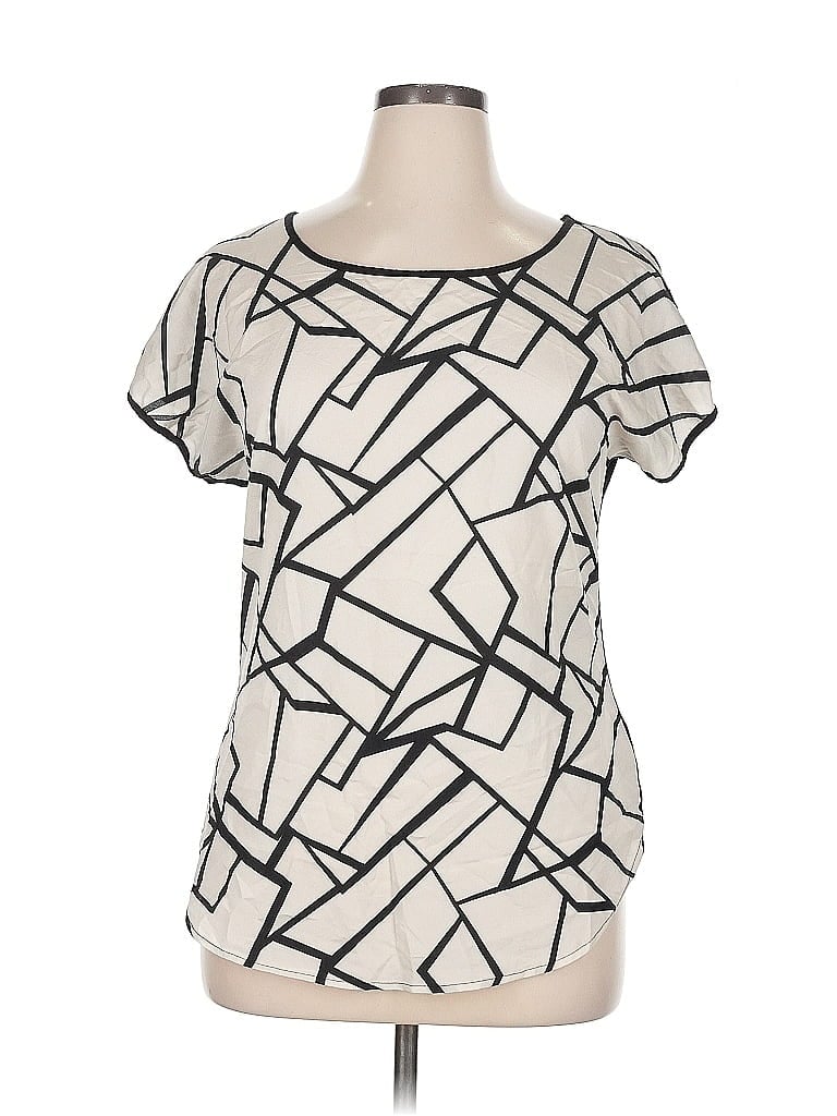 Pre-owned Espresso Short Sleeve Blouse In White