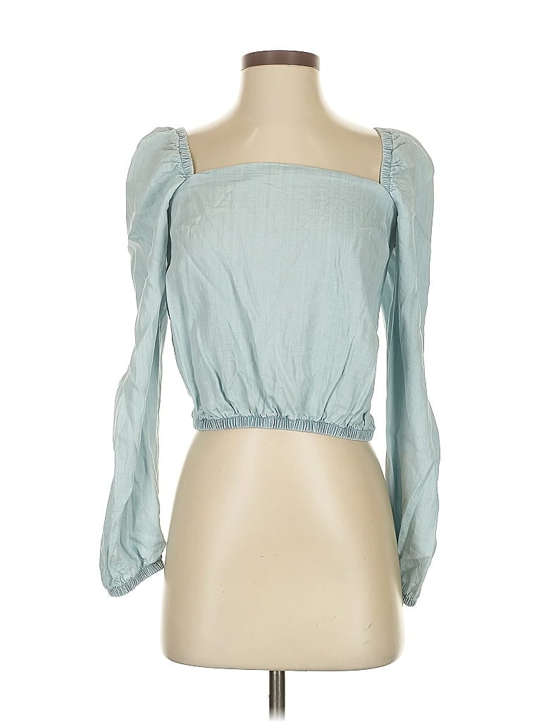 Click to view more detailed imagery on our partner's website Pre-owned Cloth & Stone 3/4 Sleeve Blouse In Blue