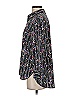 Investments 100% Polyester Print Gray 3/4 Sleeve Blouse Size S - photo 5