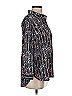 Investments 100% Polyester Print Gray 3/4 Sleeve Blouse Size S - photo 4