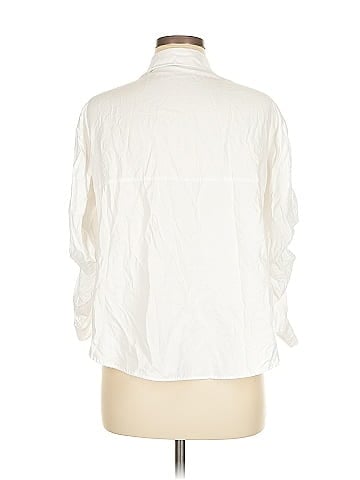 Zara Basic 3/4 Sleeve Button-Down Shirt (view 2)