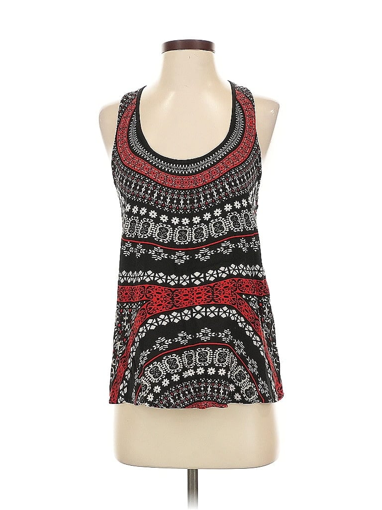 Pre-owned Ella Moss Sleeveless Top Red Halter Neckline Tops