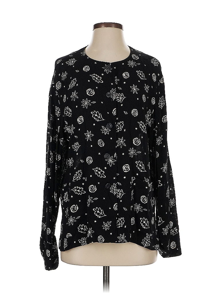 Pre-owned Pendleton Long Sleeve Blouse In Black