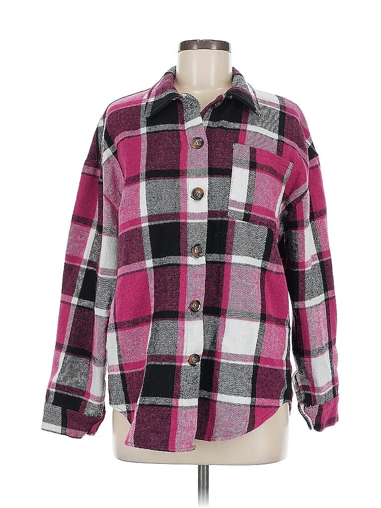 Pre-owned Unbranded Long Sleeve Button Down Shirt In Pink