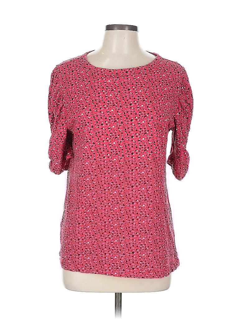 Pre-owned Ann Taylor Loft Outlet 3/4 Sleeve T-shirt In Red
