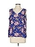 St. Tropez West Blue Sleeveless Blouse Size L - photo 1