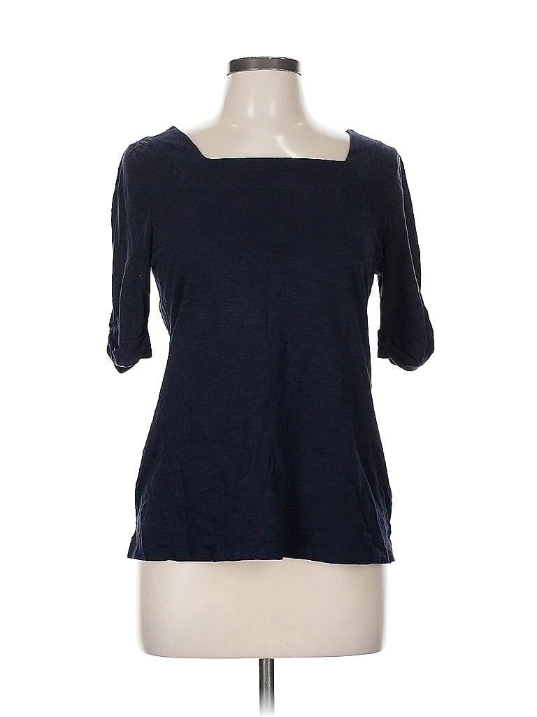 Pre-owned Talbots 3/4 Sleeve T-shirt In Blue