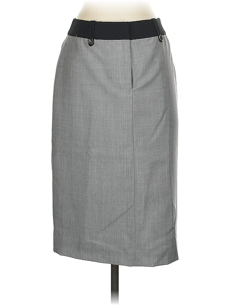 Click to view more detailed imagery on our partner's website Pre-owned Per Se By Carlisle Wool Skirt In Gray