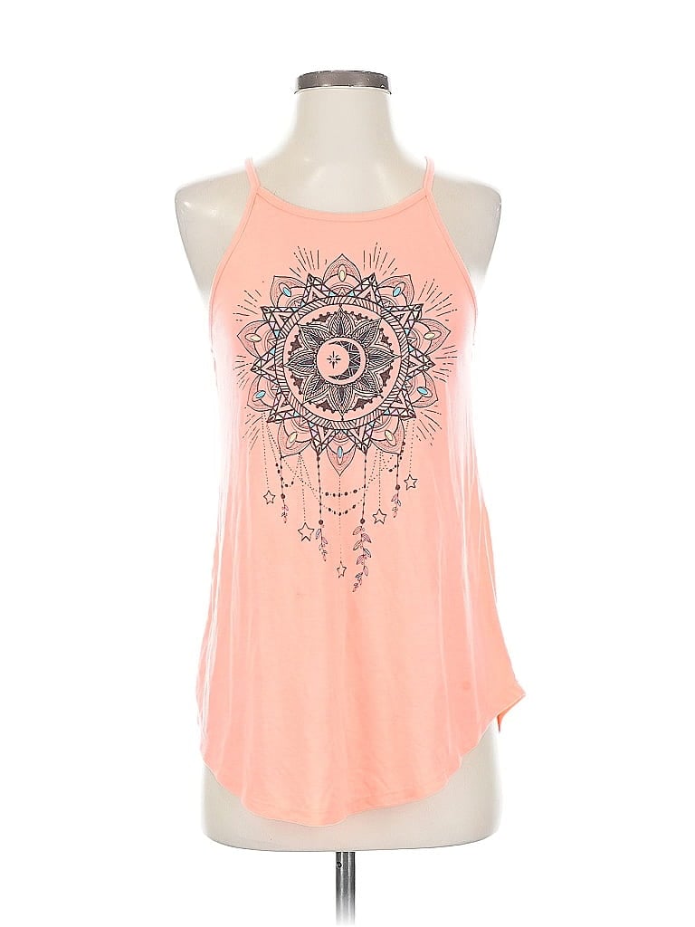 Pre-owned No Boundaries Sleeveless Top Pink Halter Neckline Tops