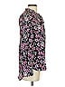 French Connection 100% Polyester Floral Blue Black Long Sleeve Blouse Size 2 - photo 4
