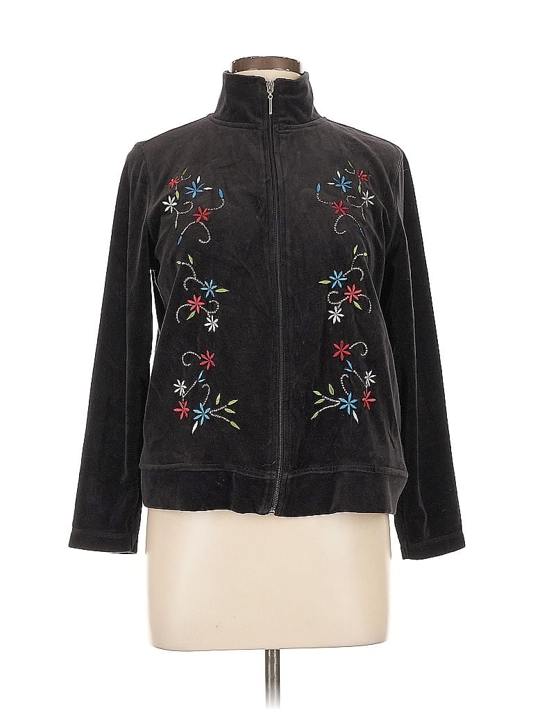 Pre-owned Dressbarn Cardigan Sweater In Black