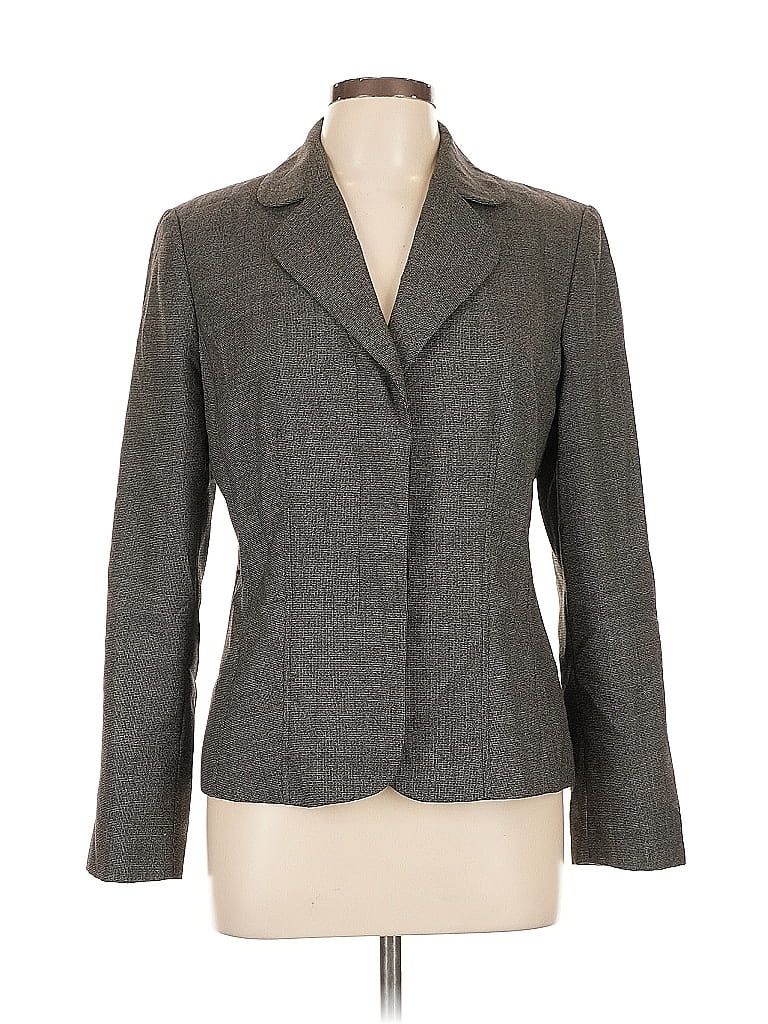 Pre-owned Ann Taylor Factory Wool Blazer Jacket In Gray